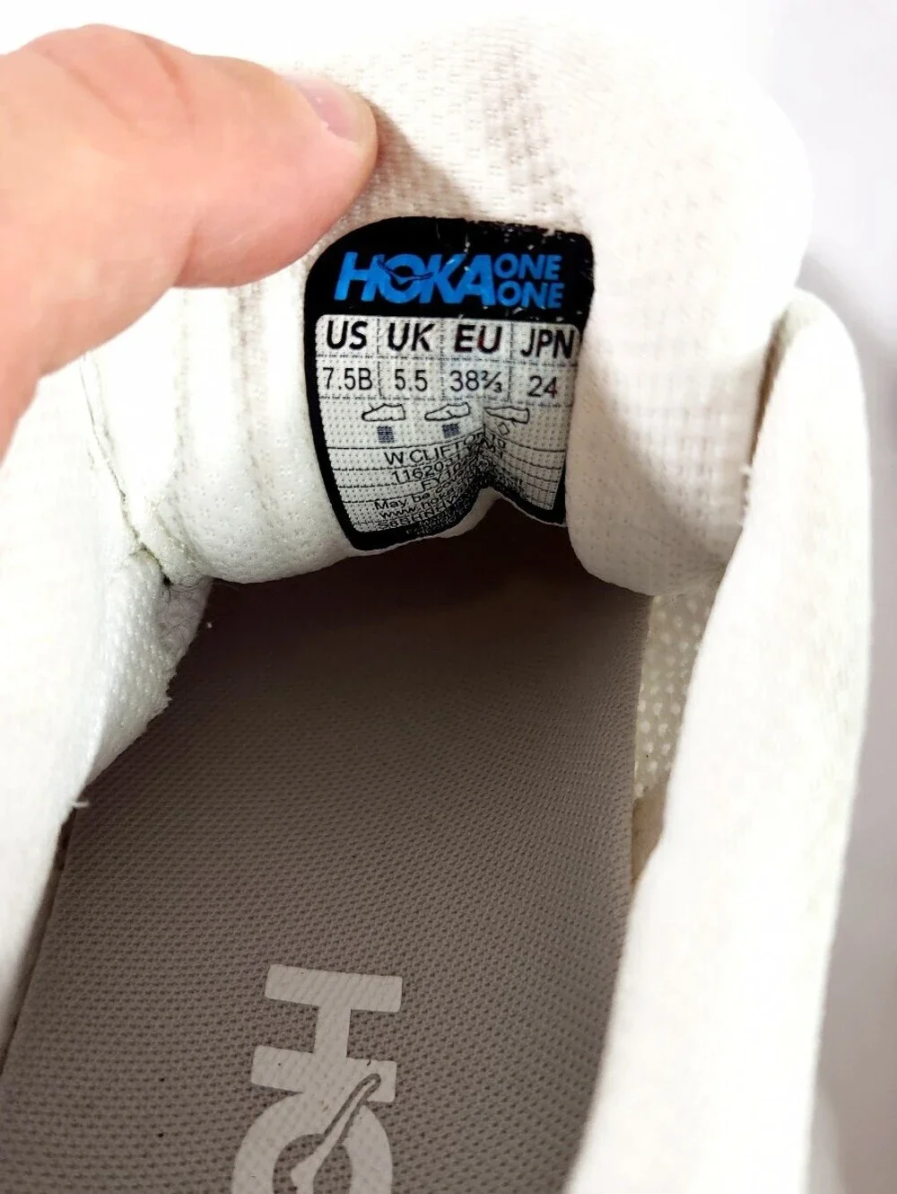 Hoka One One White Running Shoes Size 7.5B US